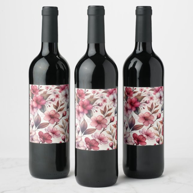 Rótulo De Garrafa De Cerveja Flor de Cerejeira (Garrafas)
