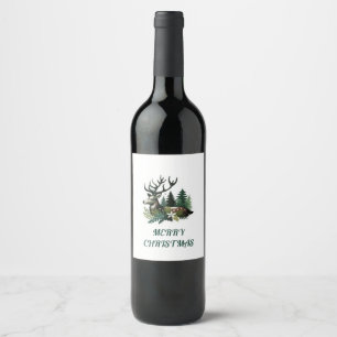 Rótulo De Garrafa De Cerveja Flor de Natal Selvagem