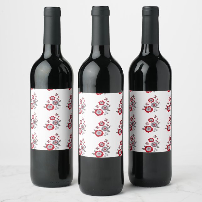Rótulo De Garrafa De Cerveja Flor Elegante Moderna Chic  (Garrafas)