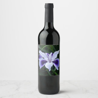 Rótulo De Garrafa De Cerveja Flor Púrpura, Branco-Seda