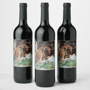 Rótulo De Garrafa De Cerveja Flor Silvestre de Montanha Rústica   Foto de Casam