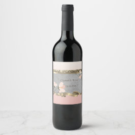 Rótulo De Garrafa De Cerveja Floral Chic Elegante