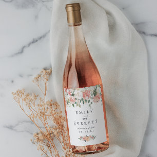 Rótulo De Garrafa De Cerveja Floral de Verão   Casamento Personalizado