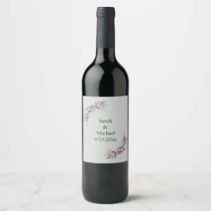 Rótulo De Garrafa De Cerveja Floral lilás