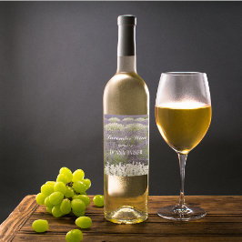 Rótulo De Garrafa De Cerveja Floral Personalizado do Jardim lavanda