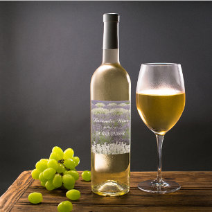 Rótulo De Garrafa De Cerveja Floral Personalizado do Jardim lavanda