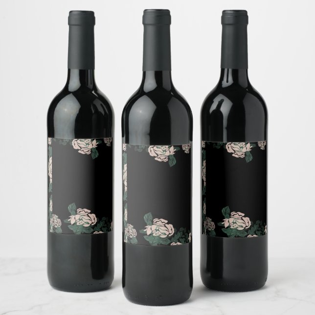 Rótulo De Garrafa De Cerveja floral verde (Garrafas)