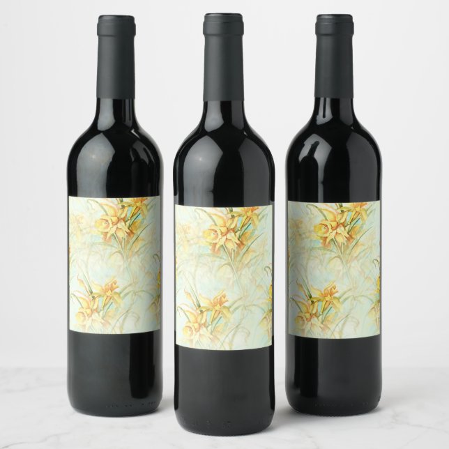 Rótulo De Garrafa De Cerveja Flores Amarelas Selvagens (Garrafas)