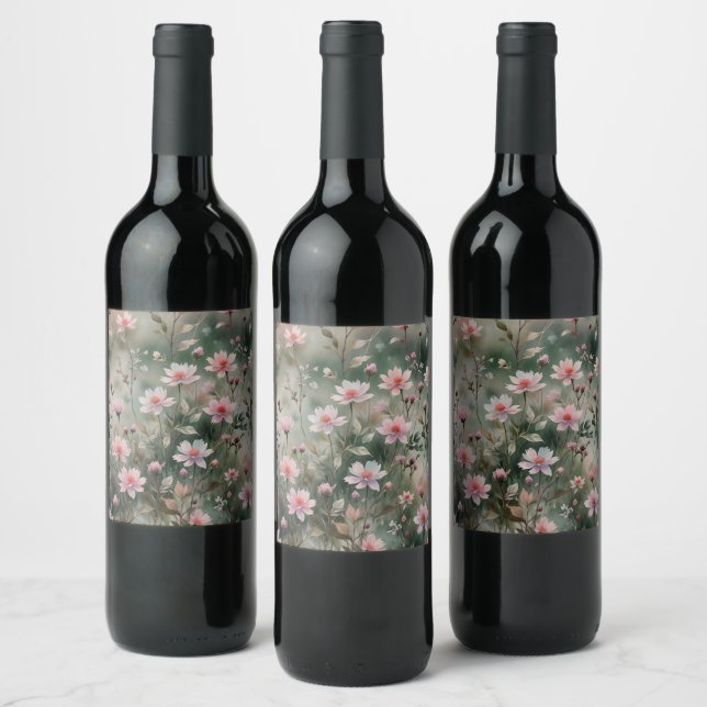 Rótulo De Garrafa De Cerveja Flores bonito (Garrafas)