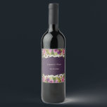 Rótulo De Garrafa De Cerveja Flores de Aquarela Chic Elegantes<br><div class="desc">Flores de aquarela chic elegantes.</div>