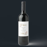 Rótulo De Garrafa De Cerveja Flores de Cores de Água de Creme e Blush<br><div class="desc">Flores de Cores de Água de Creme e Blush</div>