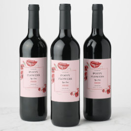 Rótulo De Garrafa De Cerveja Flores de Papoila
