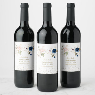 Rótulo De Garrafa De Cerveja Flores Douradas cor-de-rosa encantadoras gêmeas c