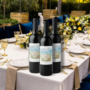 Rótulo De Garrafa De Cerveja Flores Elegantes De Venue Ela Disse Sim! Luxo