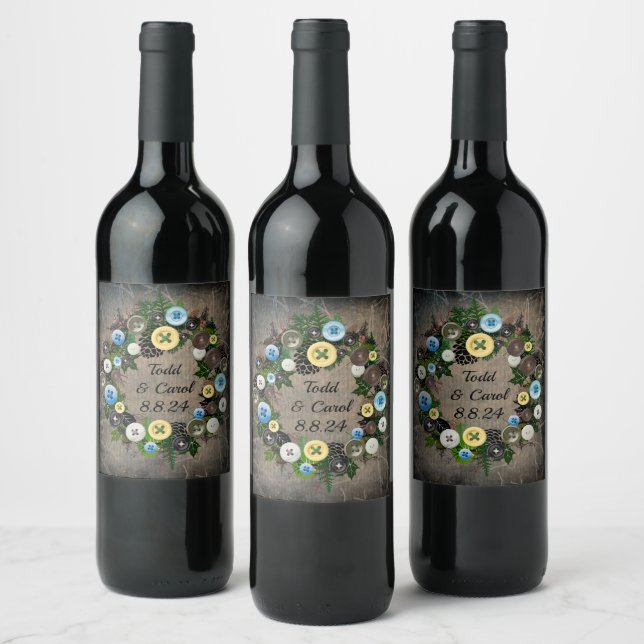 Rótulo De Garrafa De Cerveja Flores Florais Modernas Flores Presentes (Garrafas)