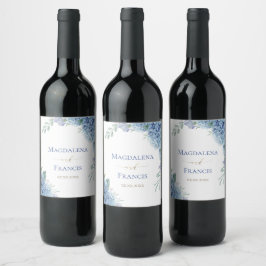 Rótulo De Garrafa De Cerveja Flores Hydrangea | casamento