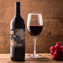 Rótulo De Garrafa De Cerveja Flores Modernas de Pastel e Presente Personalizado