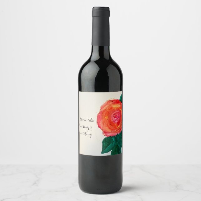 Rótulo De Garrafa De Cerveja Floresça Como Se Ninguém Estivesse Observando (Frente)