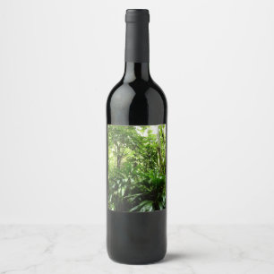 Rótulo De Garrafa De Cerveja Floresta Dominicana I Natureza Verde Tropical