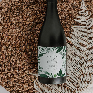 Rótulo De Garrafa De Cerveja Floresta Selvagem   Casamento Personalizado