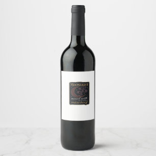 Rótulo De Garrafa De Cerveja Florestas Místicas de Fantasia Whimsigoth, Luas &