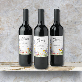 Rótulo De Garrafa De Cerveja Florestas Selvagens Coloridas Animam Casamento Ele