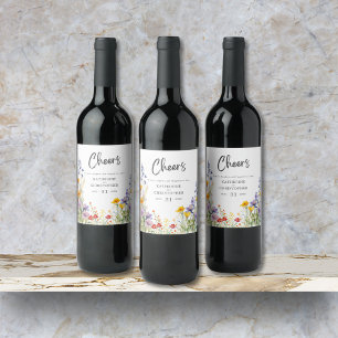 Rótulo De Garrafa De Cerveja Florestas Selvagens Coloridas Animam Casamento Ele