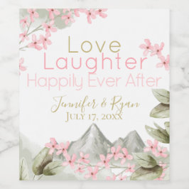 Rótulo De Garrafa De Cerveja Floreza das Montanhas Rosa Florcolor