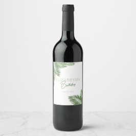 Rótulo De Garrafa De Cerveja Folhas Tropicais 