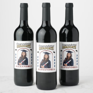 Rótulo De Garrafa De Cerveja Formando de Parabéns de Graduação de Fotos Pers