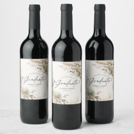Rótulo De Garrafa De Cerveja Formando favorece pampas eucalyptus elegant script