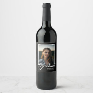 Rótulo De Garrafa De Cerveja Formando Preto de Foto Editável Moderno  Graduaç