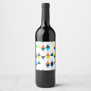 Rótulo De Garrafa De Cerveja Formas geométricas coloridas, modernas, legal e m