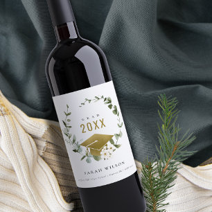 Rótulo De Garrafa De Cerveja Formatação Dourada do Leafy Botânico Elegante