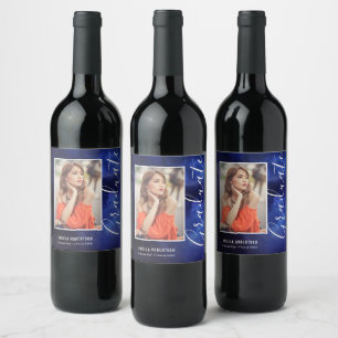 Rótulo De Garrafa De Cerveja Formatura de Nebulosa Azul Personalizada com Foto