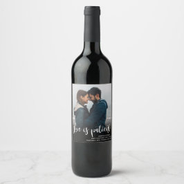 Rótulo De Garrafa De Cerveja Foto adiada Anúncio de casamento