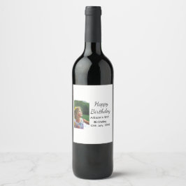 Rótulo De Garrafa De Cerveja Foto: Apelido clássico moderno data feliz aniversá