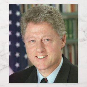 Rótulo De Garrafa De Cerveja Foto da Casa Branca do Presidente Bill Clinton