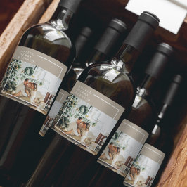 Rótulo De Garrafa De Cerveja Foto da família moderna | Feliz alegre abençoada