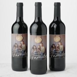 Rótulo De Garrafa De Cerveja Foto da família personalizada simples