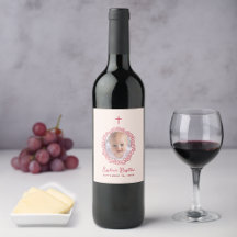 Foto de Batizado de Menina com Coroa Floral Rosa e