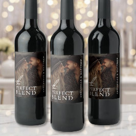 Rótulo De Garrafa De Cerveja Foto de Casamento Perfect Blend