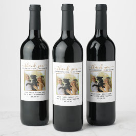 Rótulo De Garrafa De Cerveja Foto de casamento personalizada com animal de esti