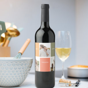 Rótulo De Garrafa De Cerveja Foto de Colagem da Família Moderna   Ação de Graça