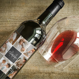 Rótulo De Garrafa De Cerveja Foto de Colagem da Família Moderna e Presente Pers