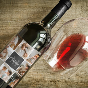 Rótulo De Garrafa De Cerveja Foto de Colagem da Família Moderna e Presente Pers