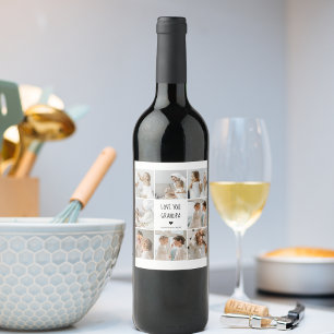 Rótulo De Garrafa De Cerveja Foto de Colagem Moderna Ama Seu Avô Melhor Present