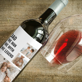 Rótulo De Garrafa De Cerveja Foto de Colagem Moderna | Presente de Pai