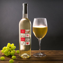 Rótulo De Garrafa De Cerveja Foto de Colagem Moderna Vermelha e Rosa, a melhor 