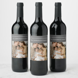 Rótulo De Garrafa De Cerveja Foto de Família Personalizada   Nome da Família Pe
